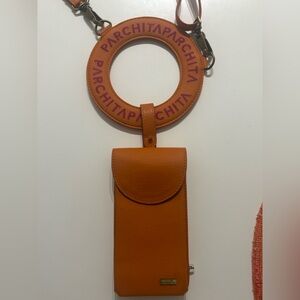 Orange Key & Card Holder